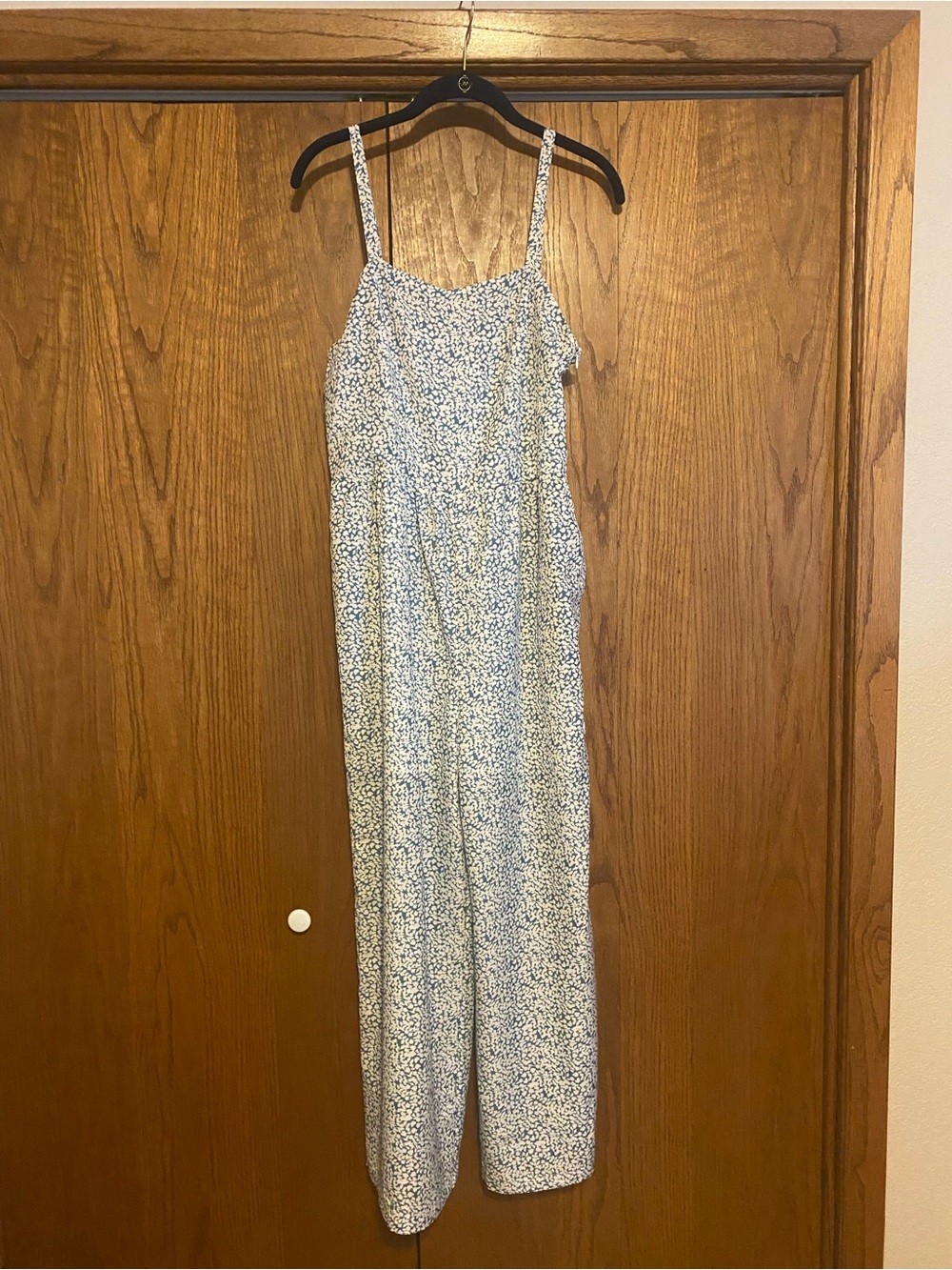 Hayden Blue Floral Spaghetti-Strap Jumpsuit